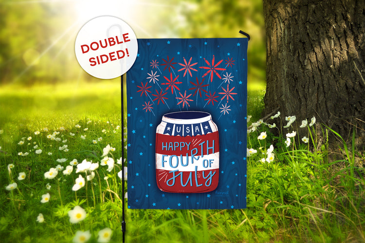 Garden Flag - Happy 4th of July