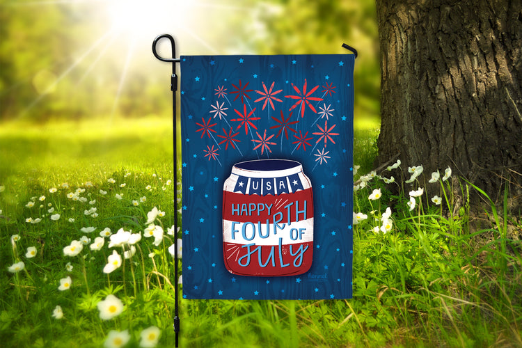 Garden Flag - Happy 4th of July