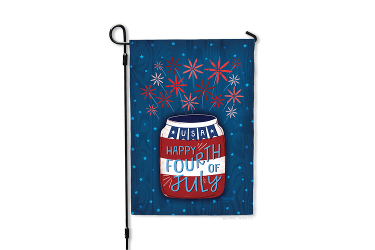 Garden Flag - Happy 4th of July