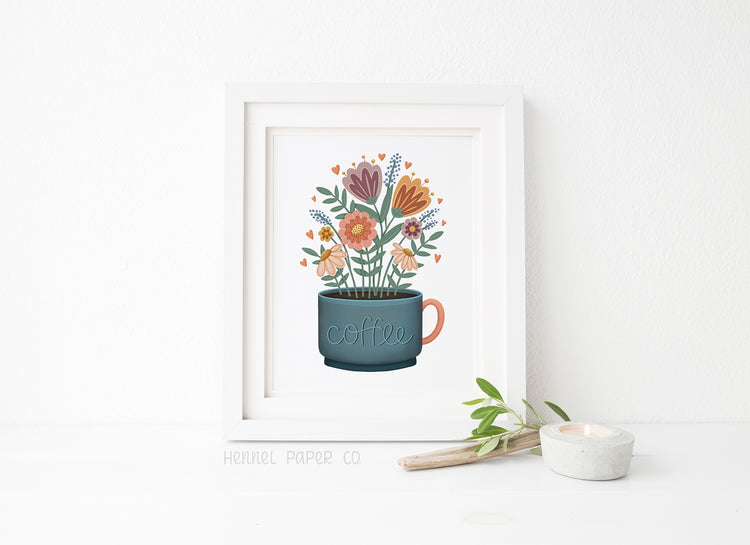 Wall Art - Coffee and Flowers