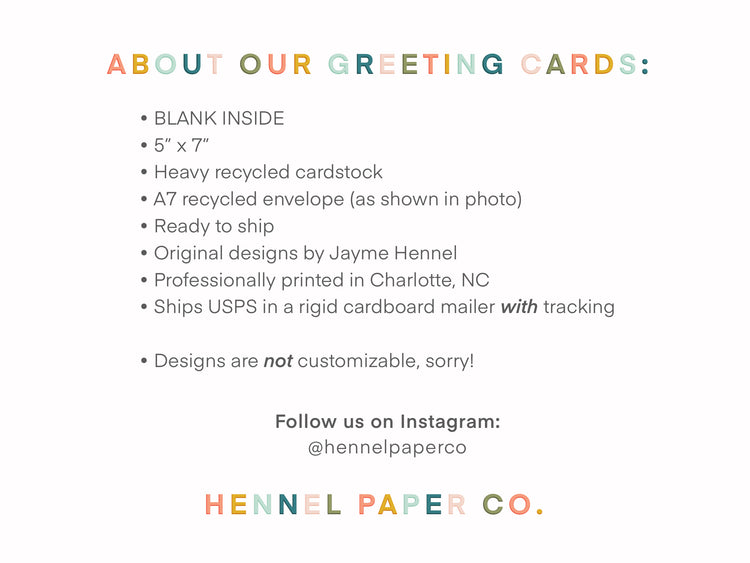 Thank You Card - Rainbow - TY17