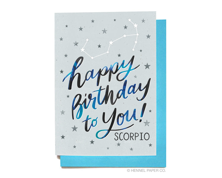 Birthday Card - Scorpio - BD65