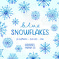Clipart - Blue Snowflakes
