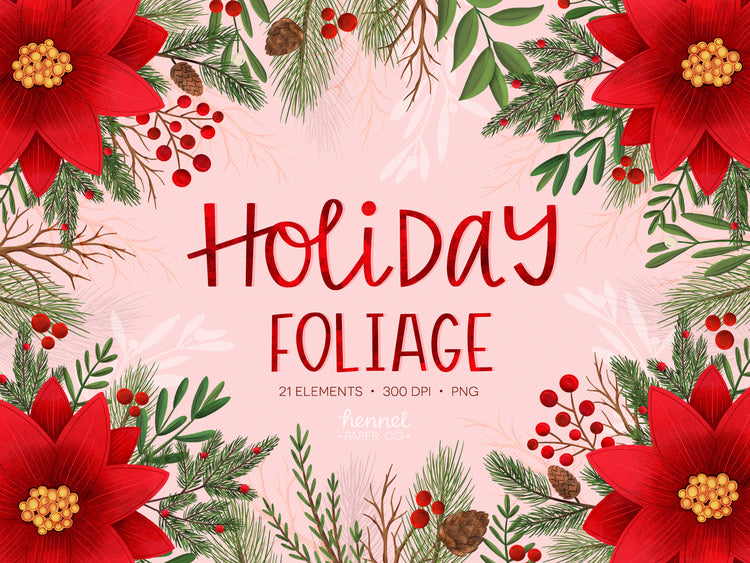 Clipart - Holiday Foliage