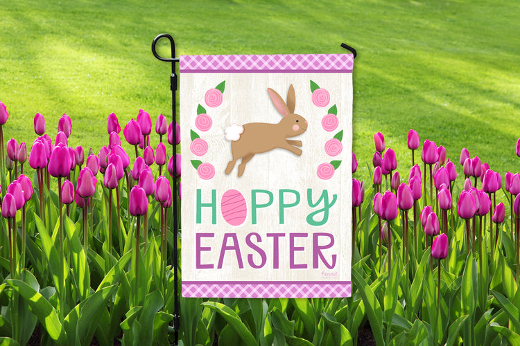 Garden Flag - Hoppy Easter