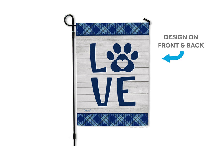 Garden Flag - Love Paw Print