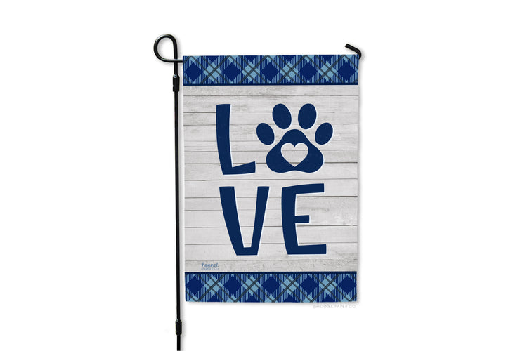 Garden Flag - Love Paw Print