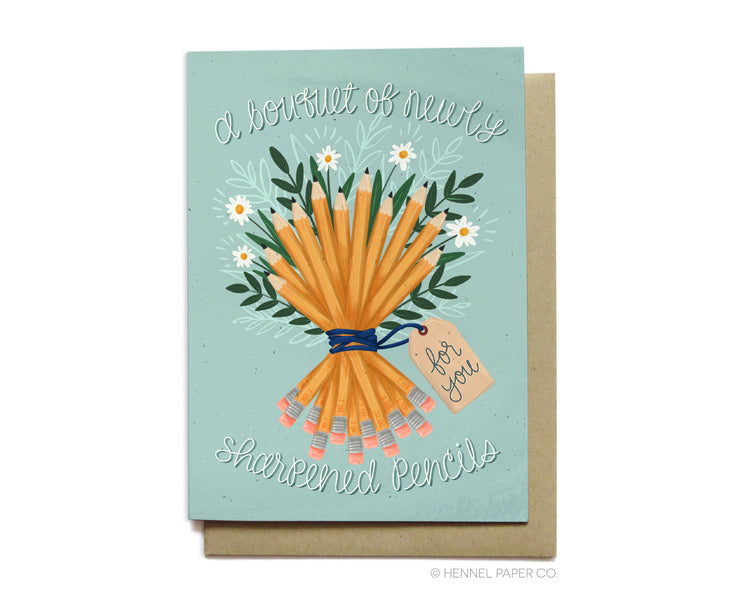 Teacher Card - Pencil Bouquet - SC1