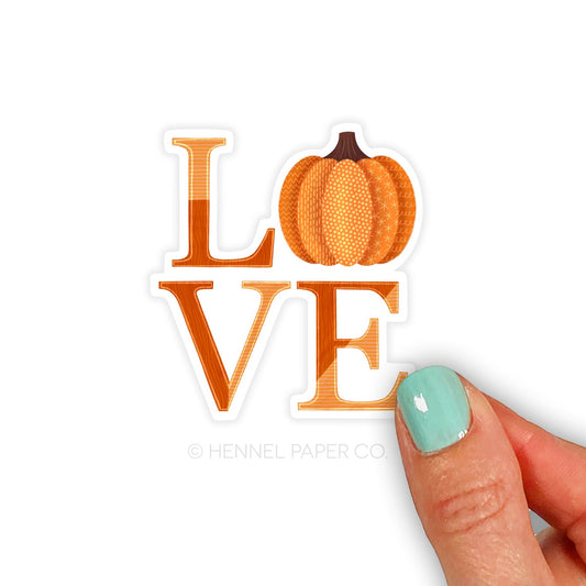 LOVE Pumpkin Sticker