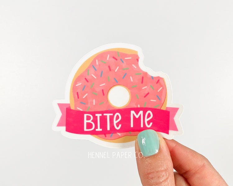 Bite Me Donut Sticker