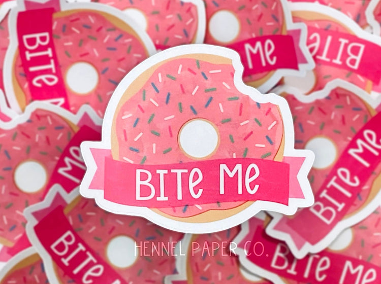 Bite Me Donut Sticker