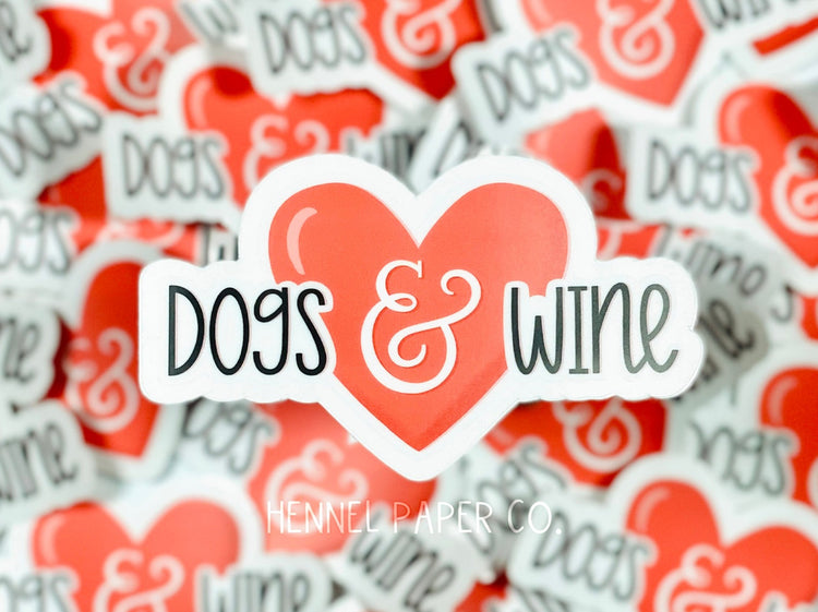 Dogs & Wine Sticker