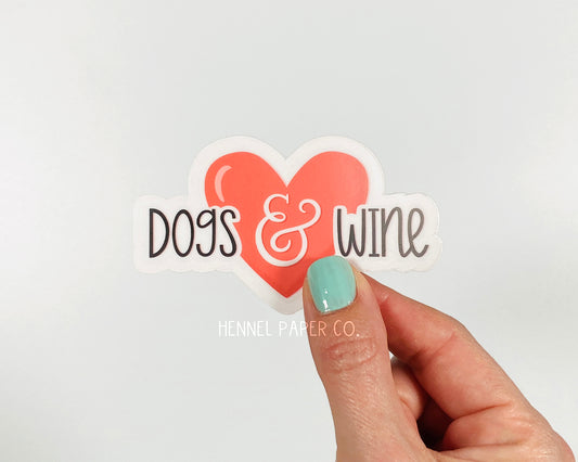 Dogs & Wine Sticker
