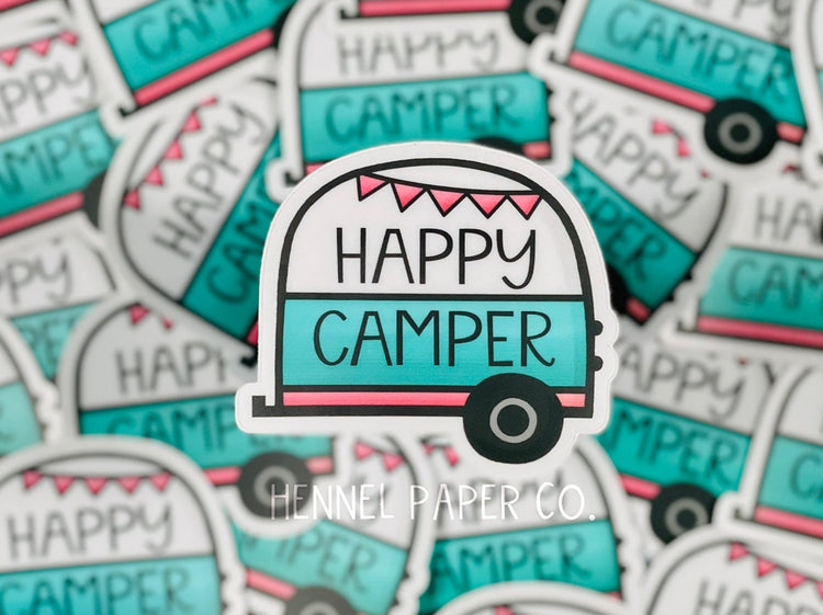 Happy Camper Sticker