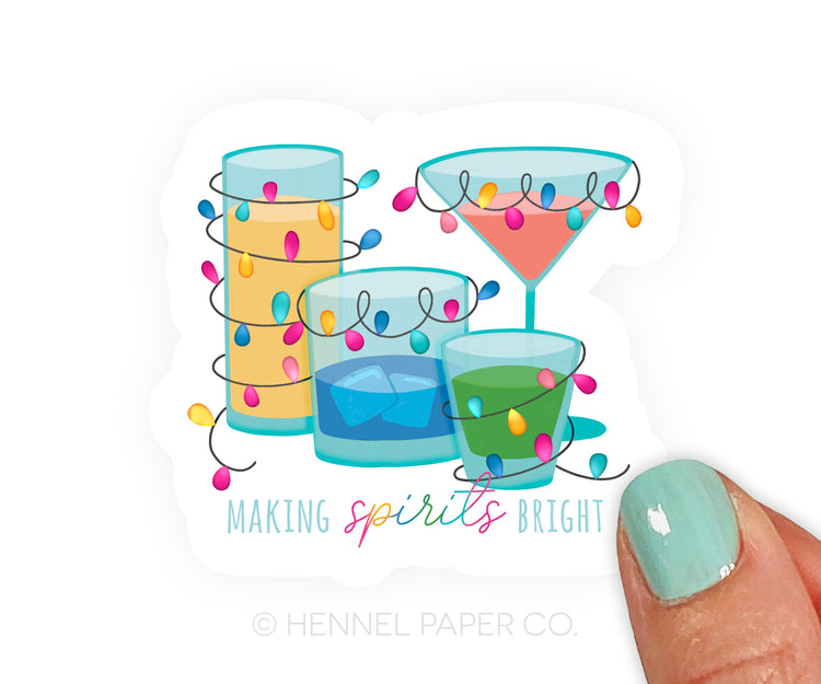 Making Spirits Bright Christmas Sticker