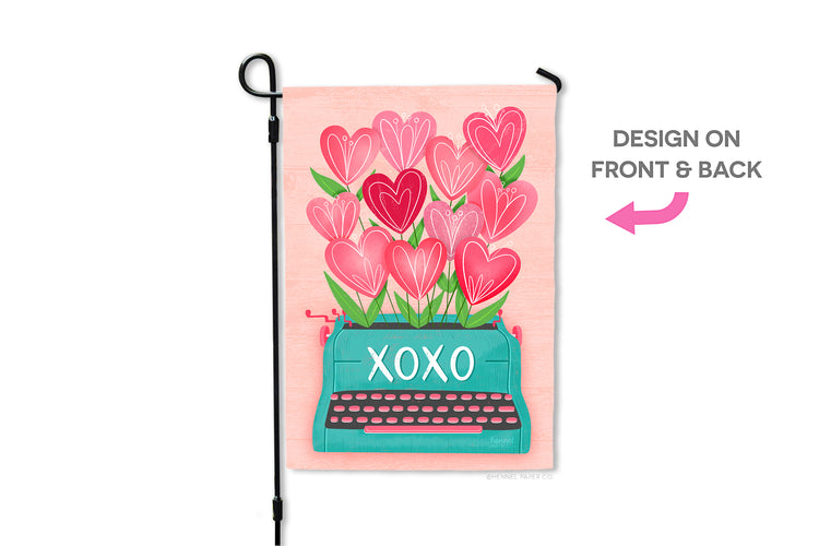 Garden Flag - Valentine's Day XOXO