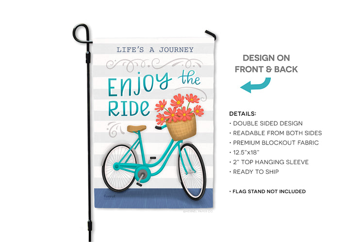 Garden Flag - Enjoy the Ride Bike