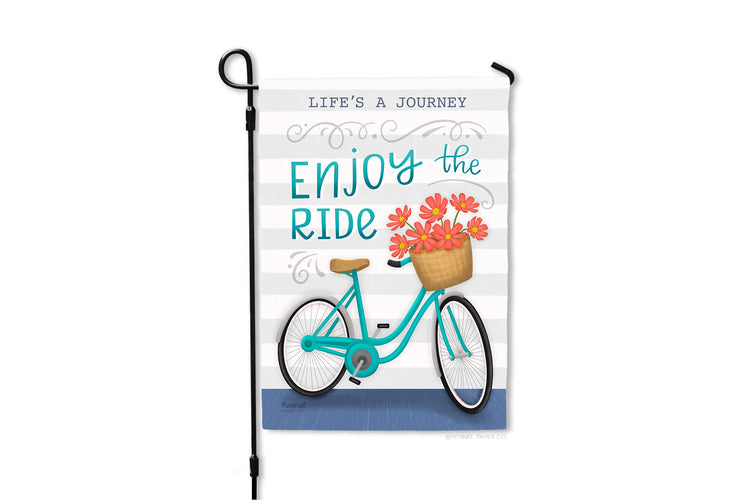 Garden Flag - Enjoy the Ride Bike