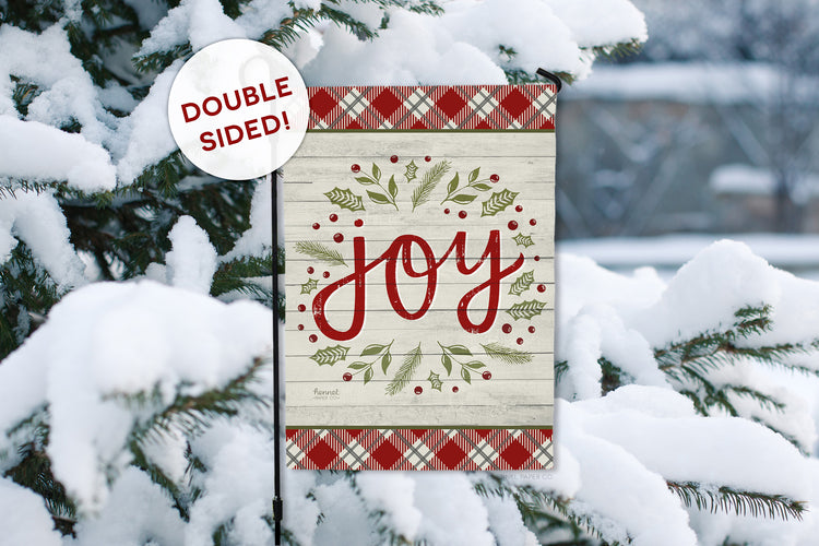Garden Flag - Joy - Christmas
