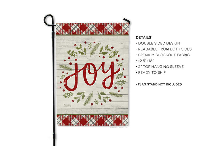 Garden Flag - Joy - Christmas