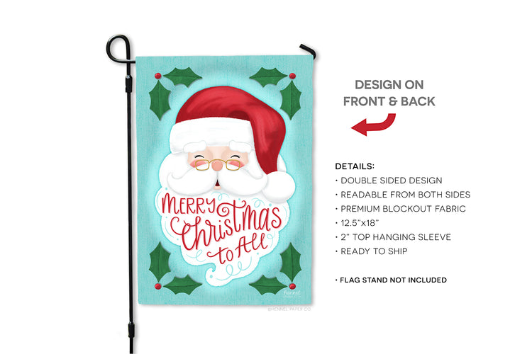 Garden Flag - Merry Christmas To All Santa