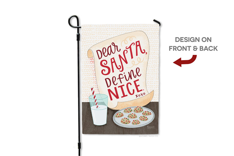 Garden Flag - Dear Santa Define Nice