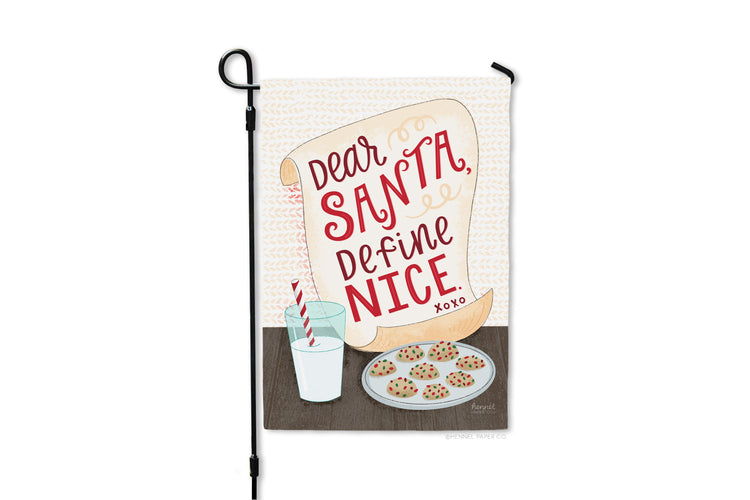 Garden Flag - Dear Santa Define Nice