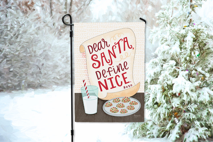 Garden Flag - Dear Santa Define Nice