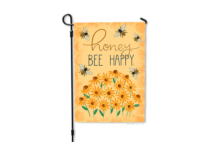 Garden Flag - Honey Bee Happy