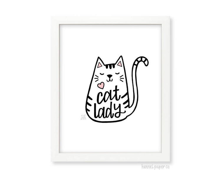 Wall Art - Cat Lady - 8x10