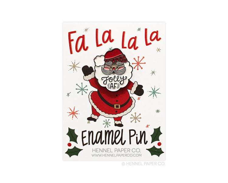 Enamel Pin - Santa Jolly AF (darker)