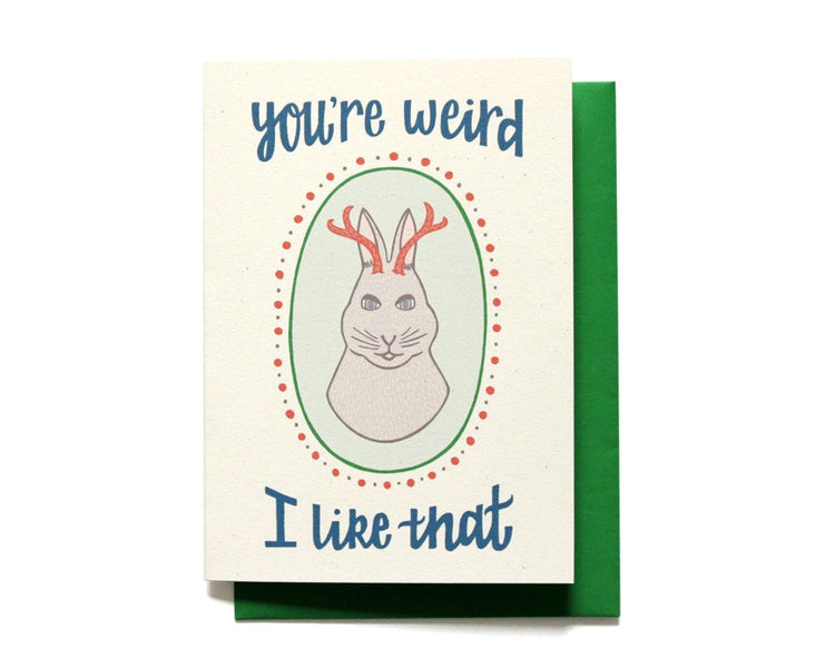Love Card - You're Weird Jackalope - LV18