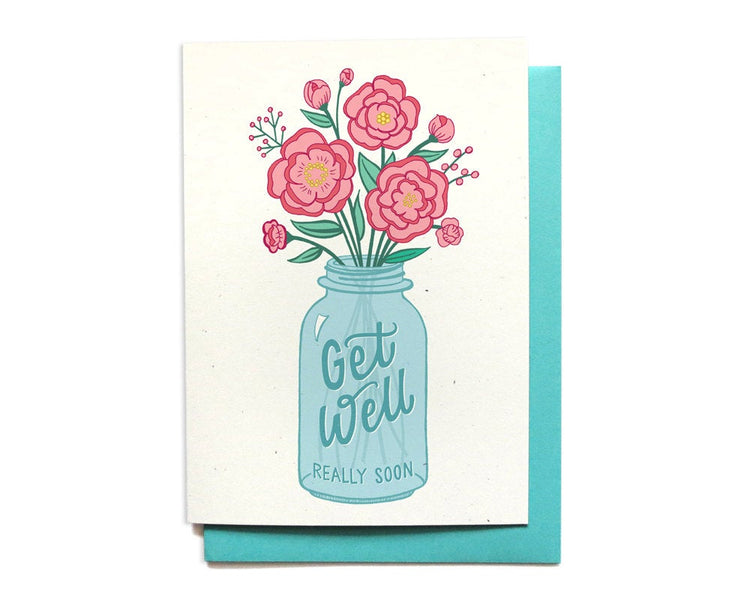 Get Well Card - Mason Jar - GW3