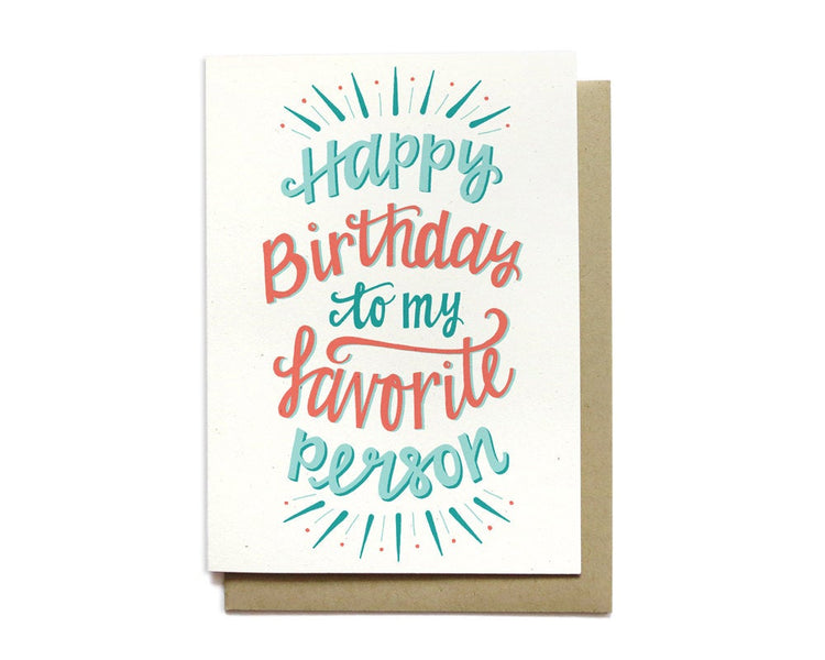 Birthday Card - Favorite Person - BD19
