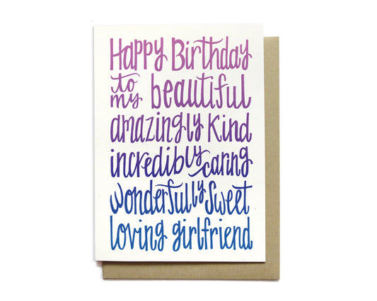 Birthday Card - Girlfriend - BD31
