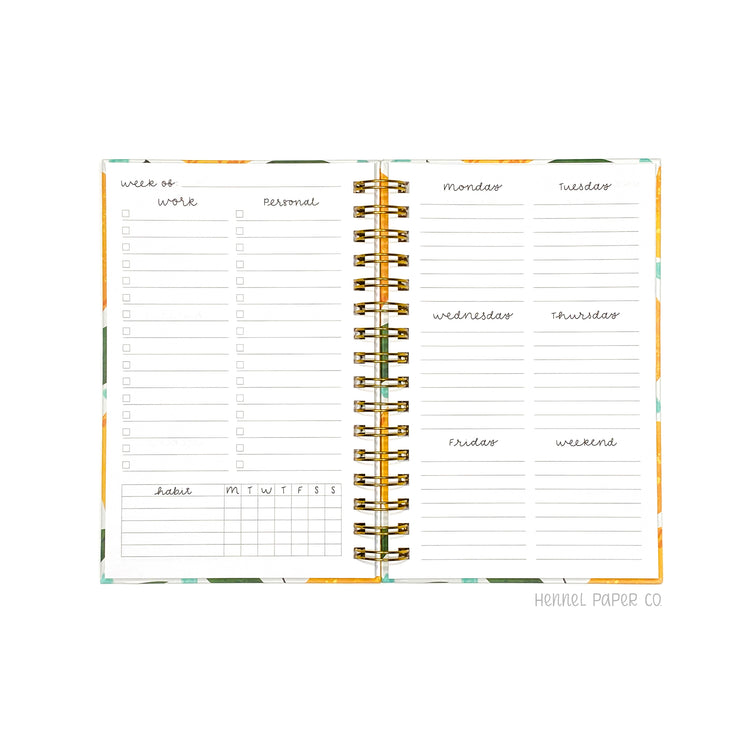 Lemons Undated Weekly Planner