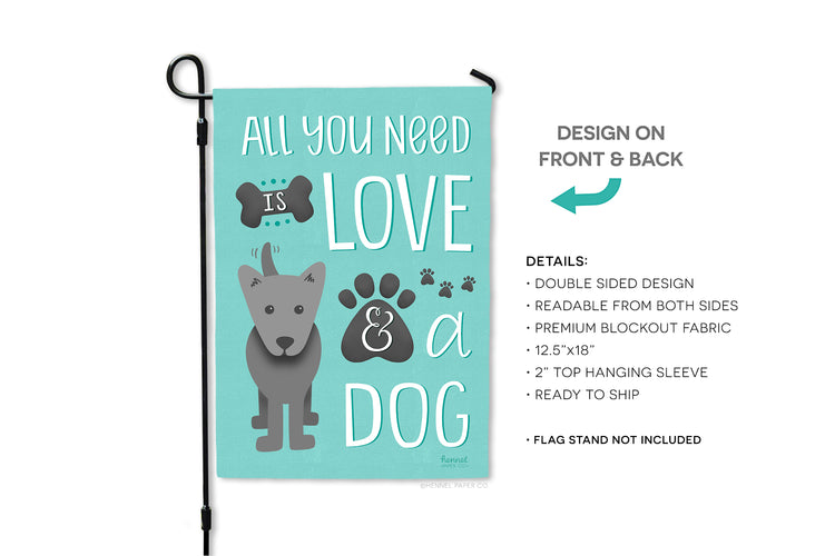 Garden Flag - Love and a Dog