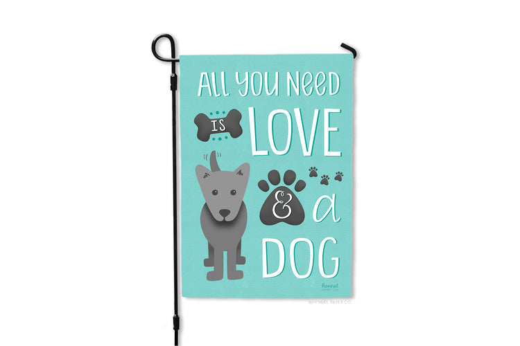 Garden Flag - Love and a Dog