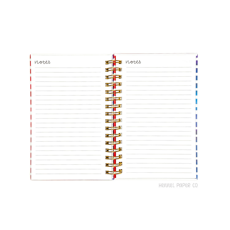 Rainbow Stripe Undated Weekly Planner