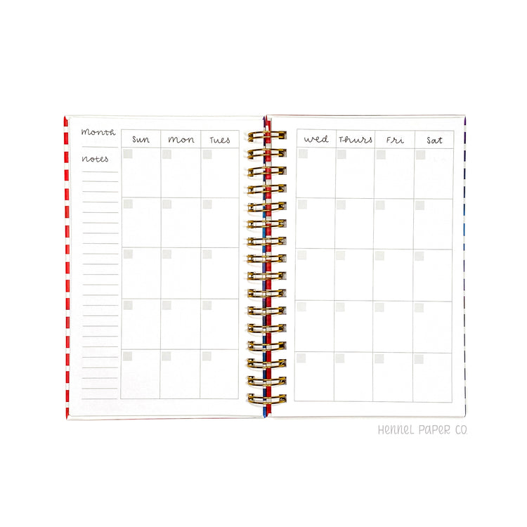 Rainbow Stripe Undated Weekly Planner