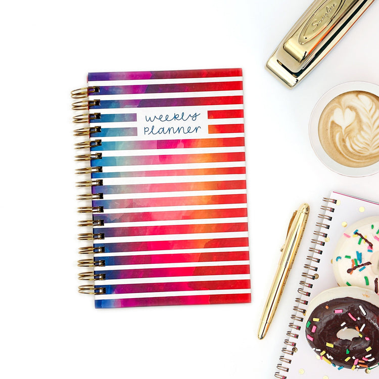 Rainbow Stripe Undated Weekly Planner