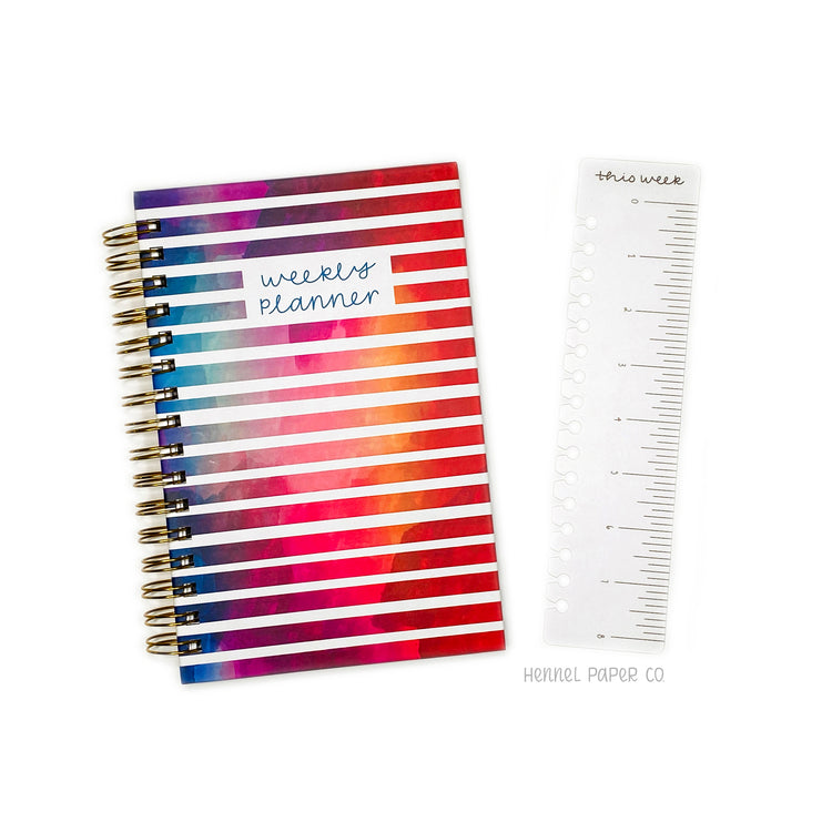 Rainbow Stripe Undated Weekly Planner