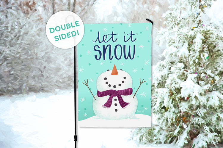 Garden Flag - Let It Snow