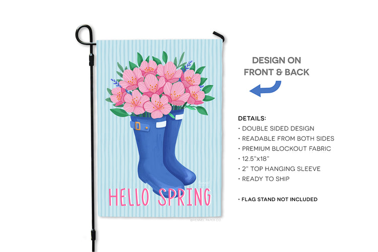 Garden Flag - Spring Rain Boots