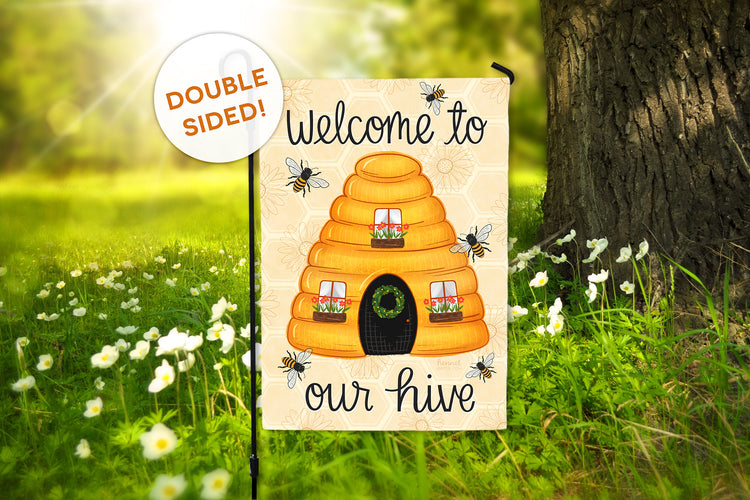 Garden Flag - Welcome to our Hive