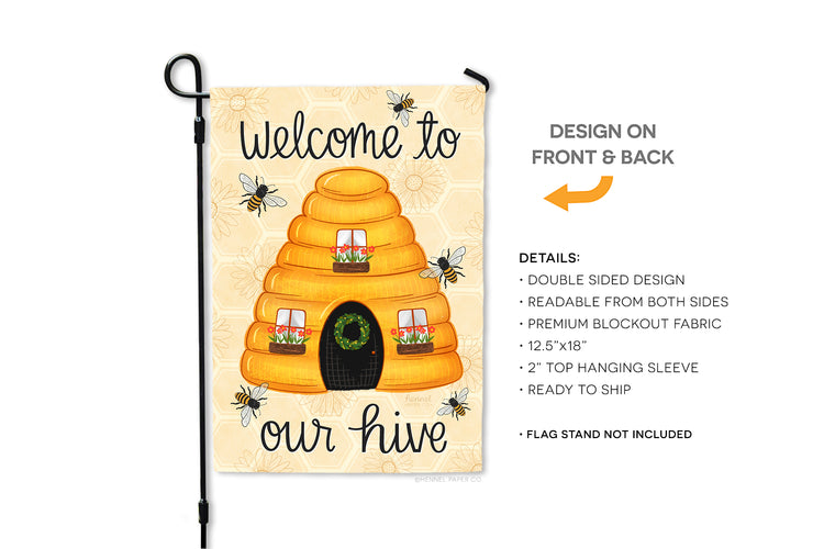 Garden Flag - Welcome to our Hive