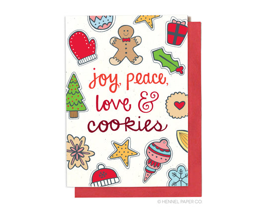 Holiday Card -  Peace, Love Joy & Cookies - XM6