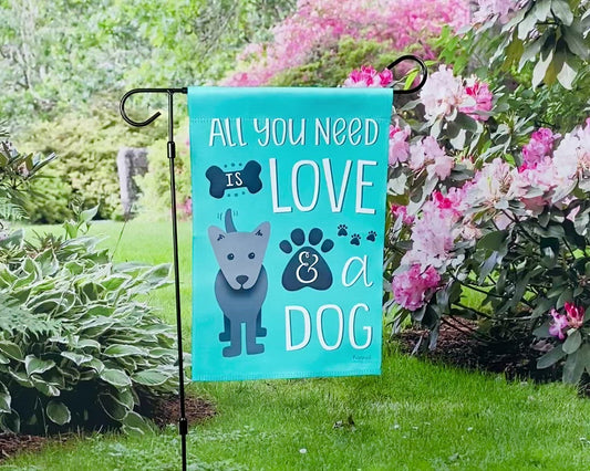 Garden Flag - Love and a Dog