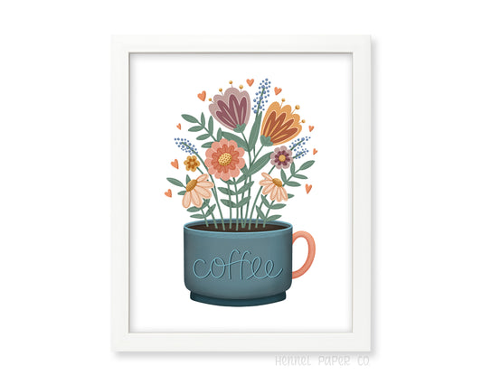 Wall Art - Coffee and Flowers