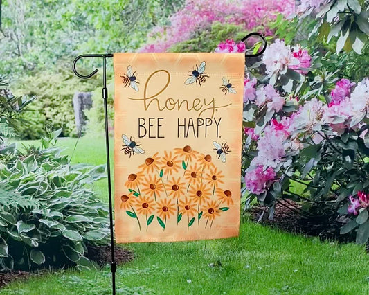 Garden Flag - Honey Bee Happy